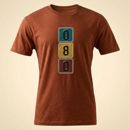 080 Heather Autumn tee, plain product shot