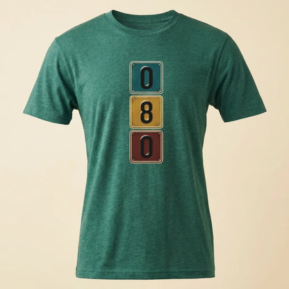 080 Heather Emerald tee, plain product shot