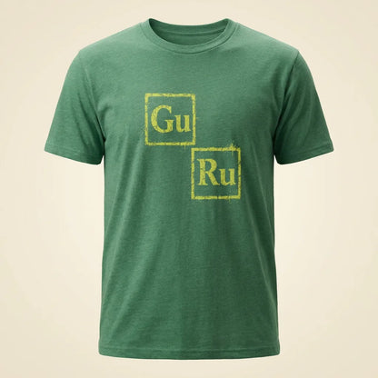 GURU Heather Grass Green tee, plain product shot