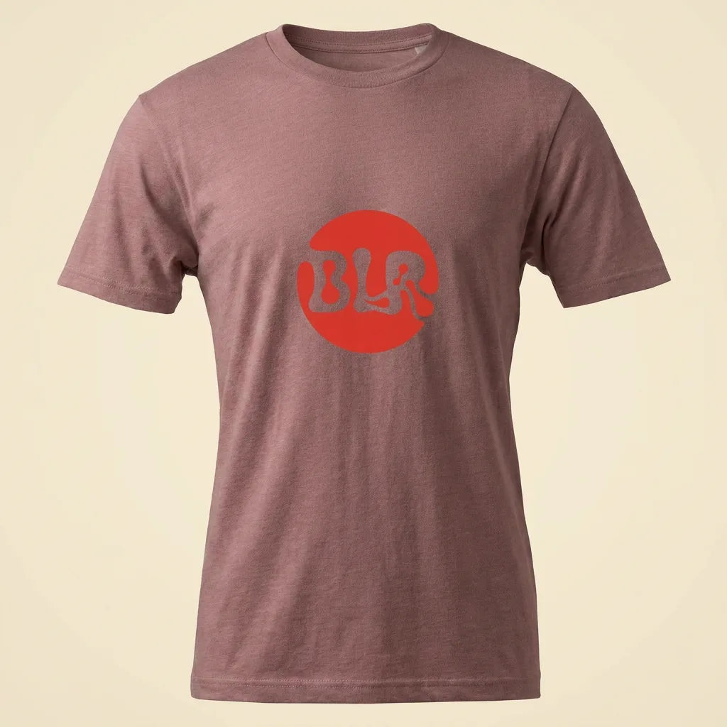 BLR Heather Mauve tee, plain product shot