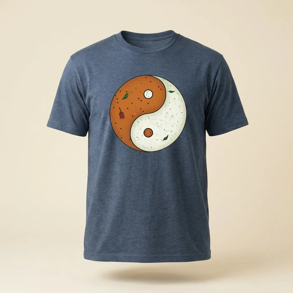 Sambar + Chutney Heather Navy tee, plain product shot