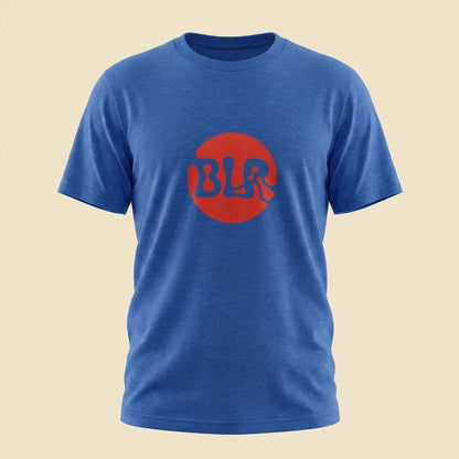 BLR Heather True Royal tee, plain product shot