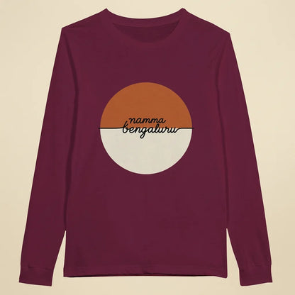 Bengaluru Sundown Maroon tee, plain product shot