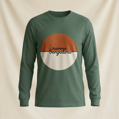 Bengaluru Sundown Military Green tee, plain product shot