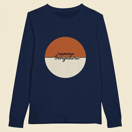 Bengaluru Sundown Navy tee, plain product shot