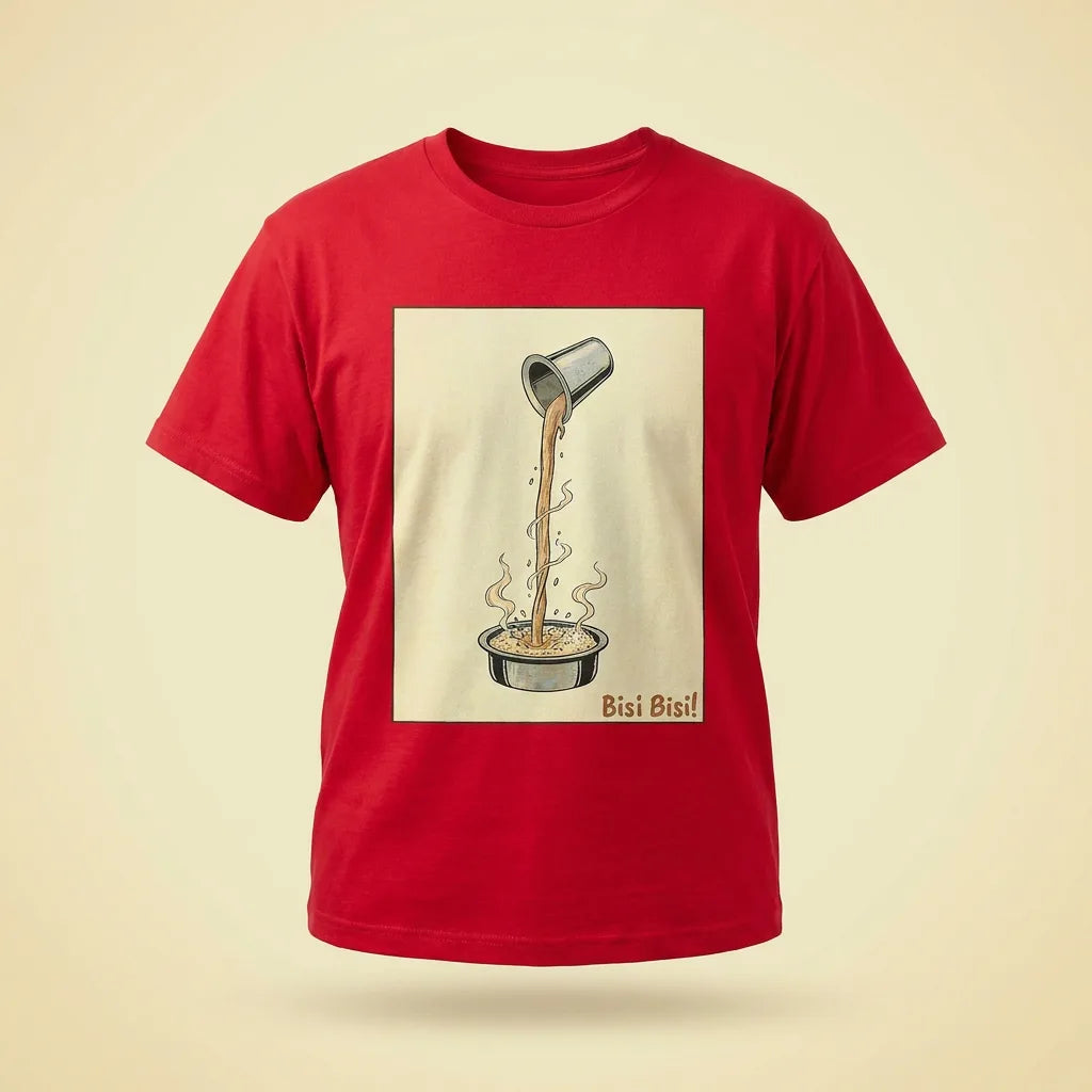 Bisi Bisi Red tee, plain product shot