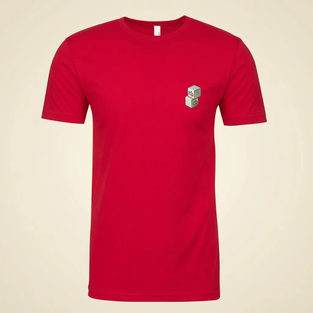 Guru Red tee, plain product shot