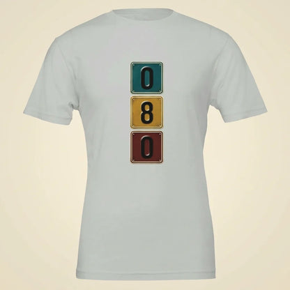 080 Silver tee, plain product shot