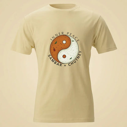 Inner Peace Soft Cream tee, plain product shot