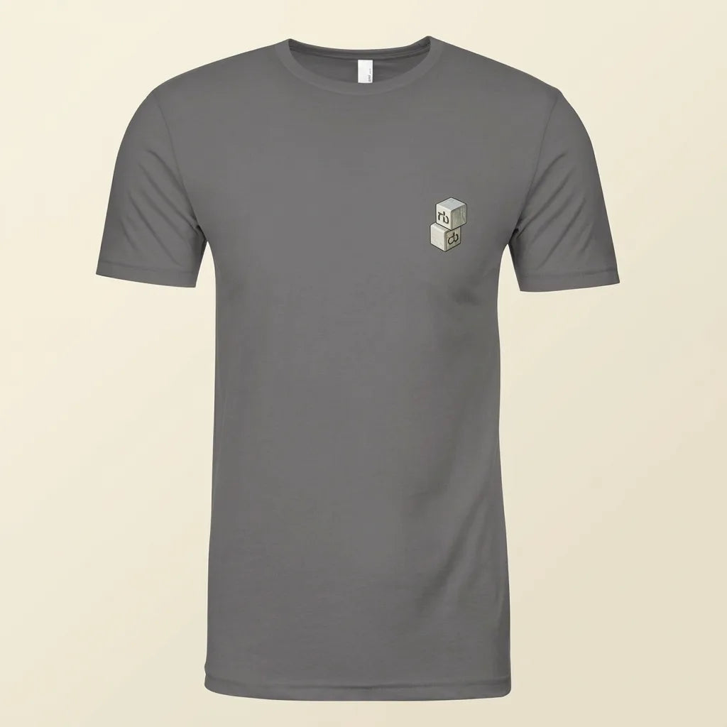 Guru stone gray tee, plain product shot
