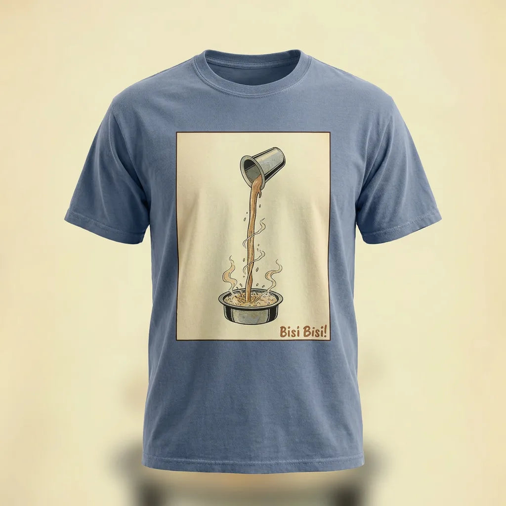 Bisi Bisi washed denim tee, plain product shot
