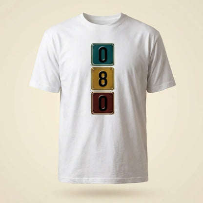 080 White tee, plain product shot