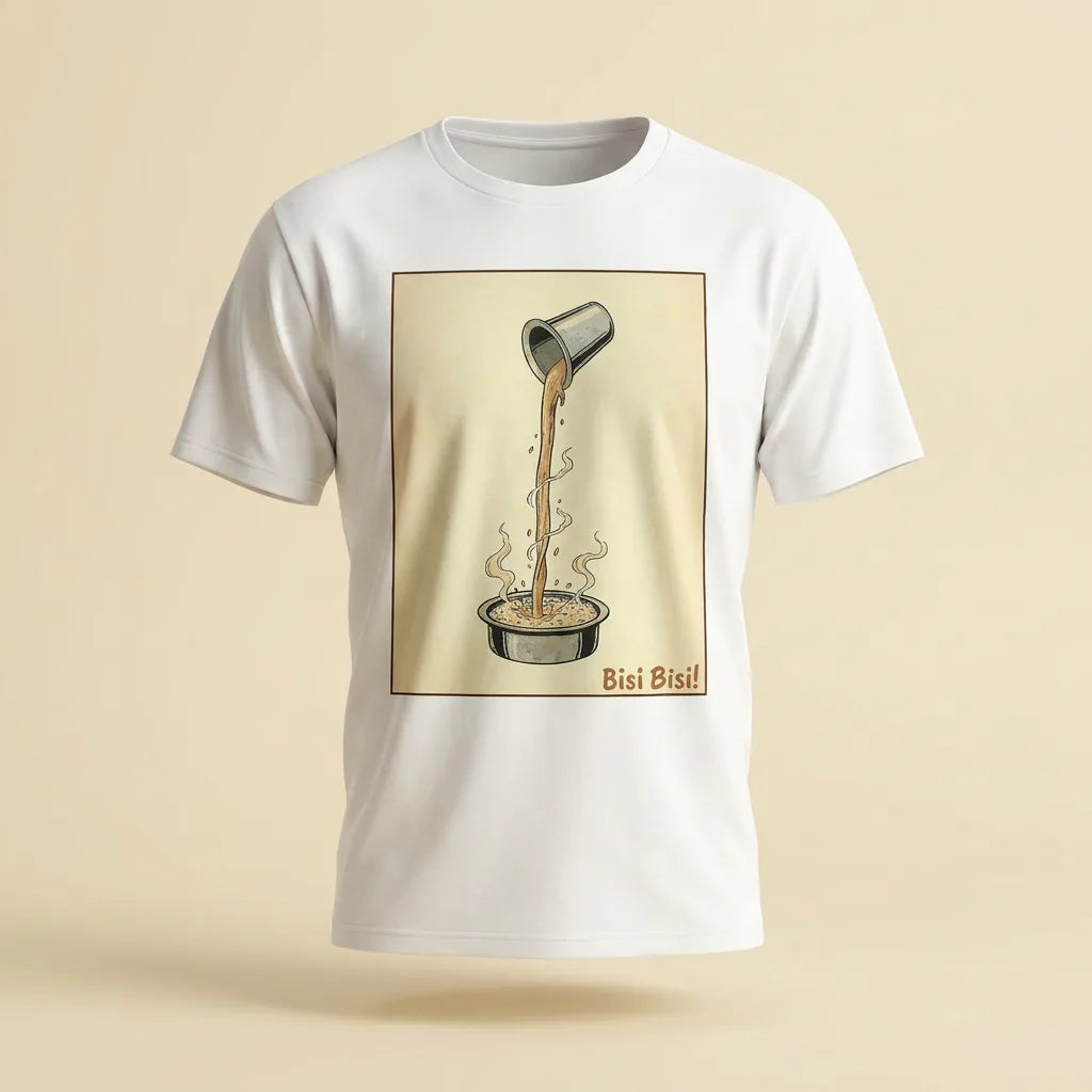 Bisi Bisi White tee, plain product shot