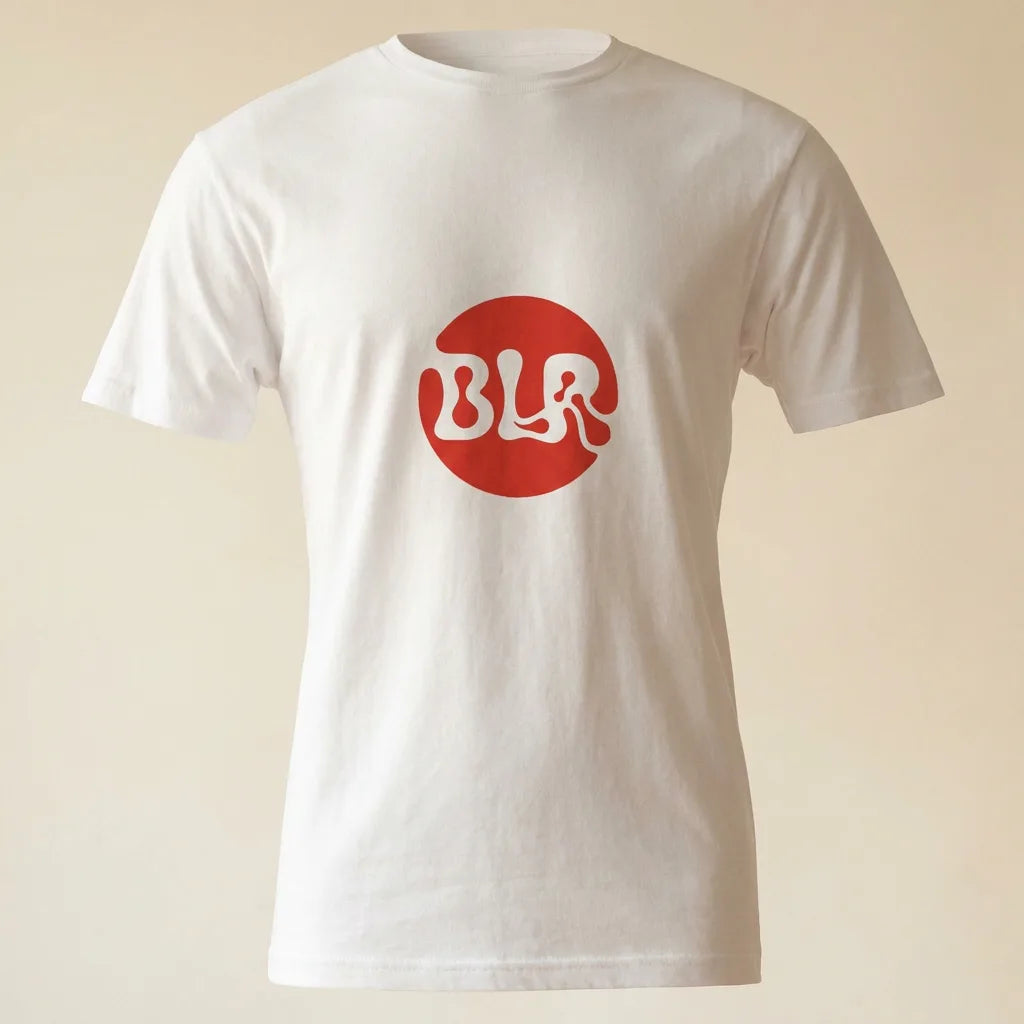 BLR White tee, plain product shot