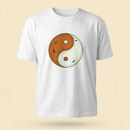 Sambar + Chutney White tee, plain product shot
