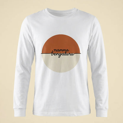 Bengaluru Sundown White tee, plain product shot