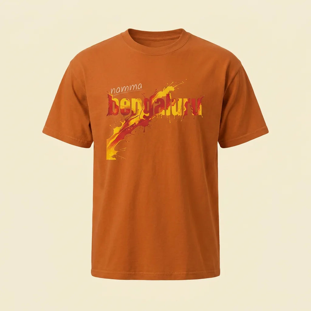 Namma Bengaluru yam tee, plain product shot