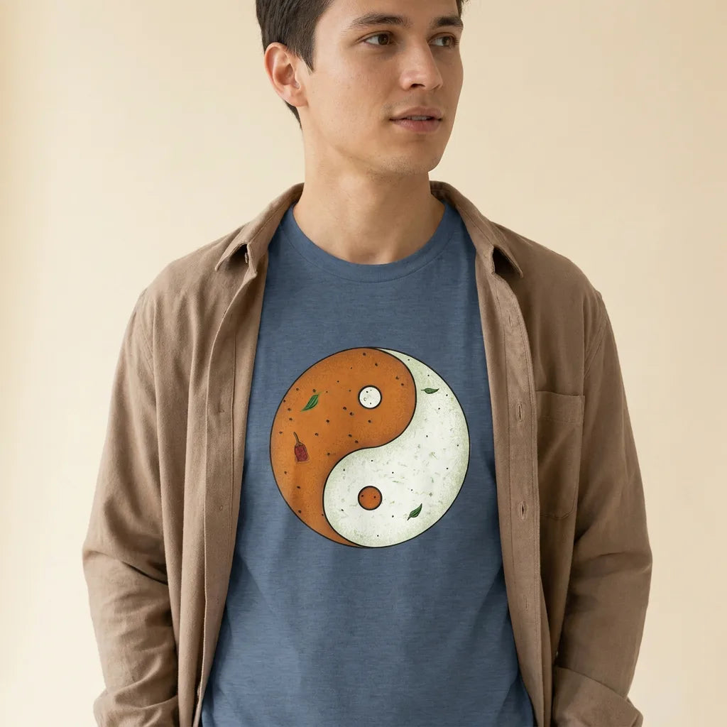 Sambar + Chutney tee styled with an open overshirt
