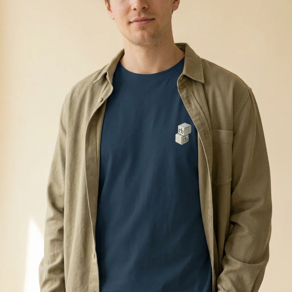 Guru tee styled with an open overshirt